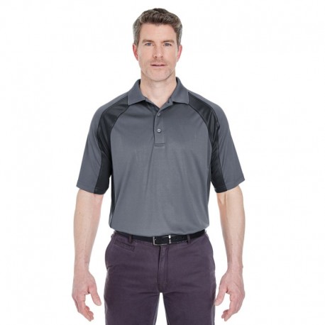 UltraClub 8427 Adult Cool & Dry Sport Performance Colorblock Interlock Polo