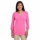 Devon & Jones DP186W Ladies Perfect Fit Y-Placket Convertible Sleeve Knit Top