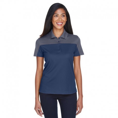 Core365 CE101W Ladies Balance Colorblock Performance Pique Polo