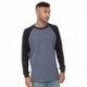 Bayside 8211 Men's Heavyweight Waffle Knit Thermal Raglan