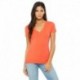 Bella + Canvas B6035 Ladies Jersey Short-Sleeve Deep V-Neck T-Shirt