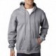 Bayside BA900 Adult 9.5oz., 80% cotton/20% polyester Full-Zip Hooded Sweatshirt