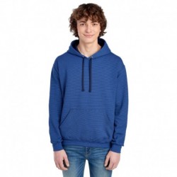 Fruit of the Loom SF77R Adult Sofspun Striped Hooded Sweatshirt