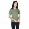 Devon & Jones D140W Ladies Tipped Perfect Pima Interlock Polo